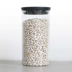 מיכל זכוכית עם מכסה אפור כהה 1.1 ליטר Brabantia
