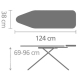 קרש גיהוץ ארגונומי Pink Santini ברבנטיה C במידה 124X45