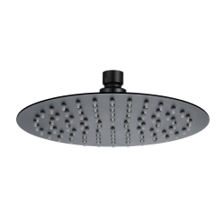 ראש מקלחת עגול שחור ארבל