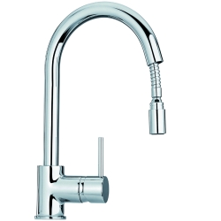 ברז מטבח בעל פיה גבוהה ומזלף נשלף KT591RLSPD