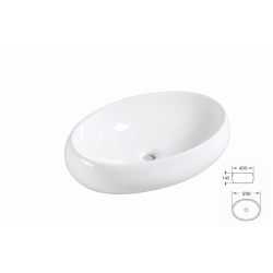 כיור מונח אובלי דגם מדריד GM8192