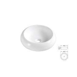 כיור מונח עגול דגם מלגה GM8145