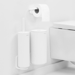 סט טואלט לשירותים MIndSet ברבנטיה: מברשת אסלה סיליקון, דיספנסר ומתקן קיר לנייר טואלט Brabantia